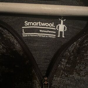 Smartwool Women's V-Neck Sweater - Black and Gray